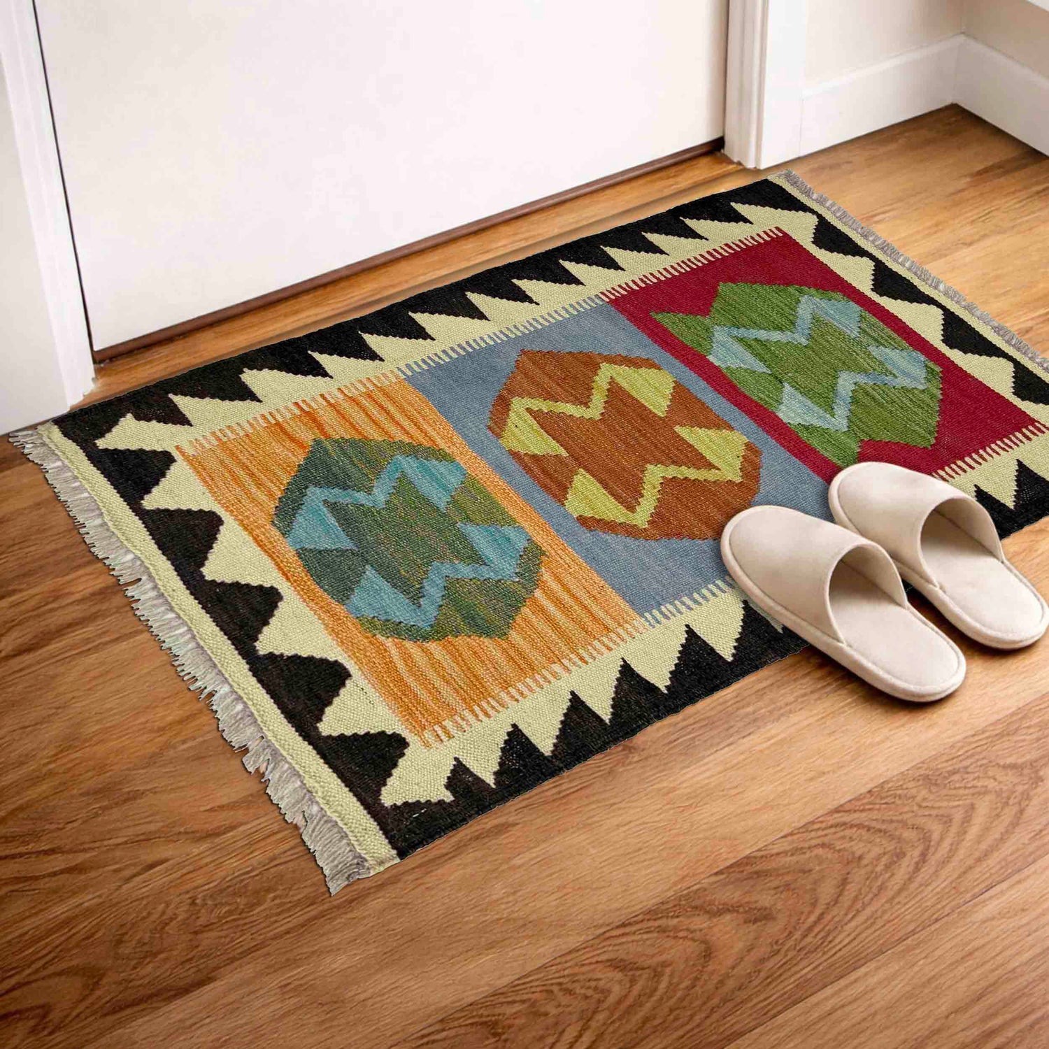 Handmade Multi Kilim Geometric 2x3 ft