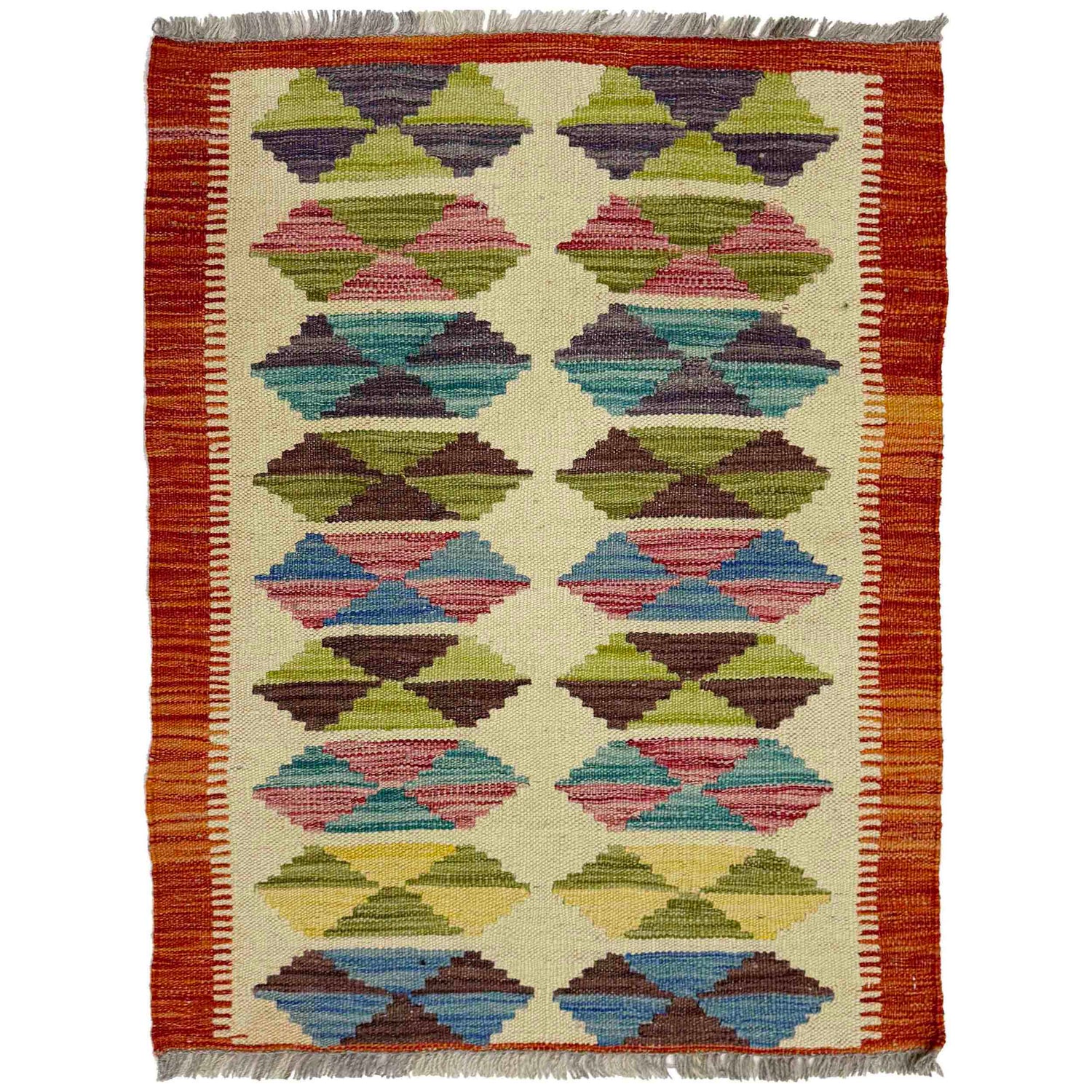 Handmade Multi Kilim Geometric 2x3 ft