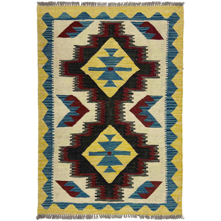 Handmade Multi Kilim Geometric 2x4 ft