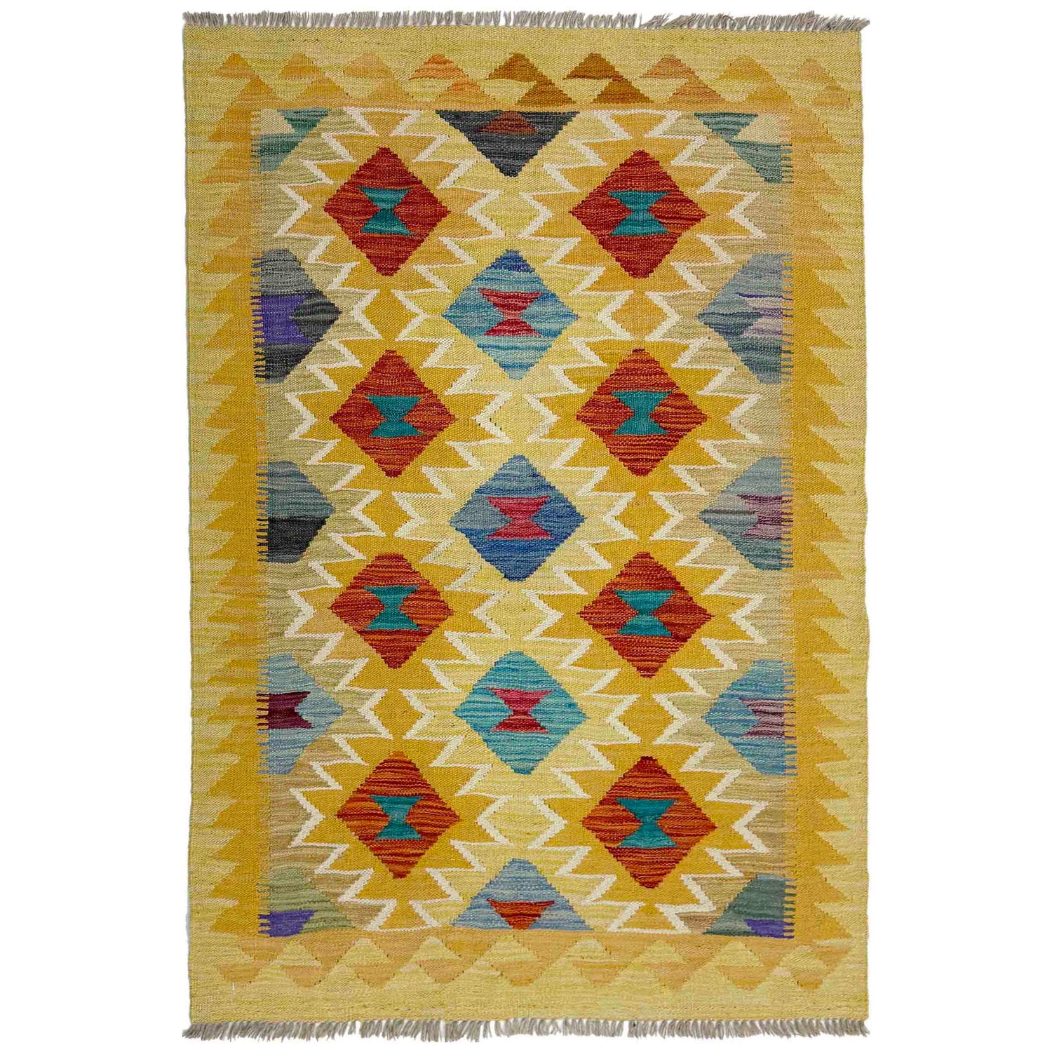 Handmade Multi Kilim Geometric 3x5 ft