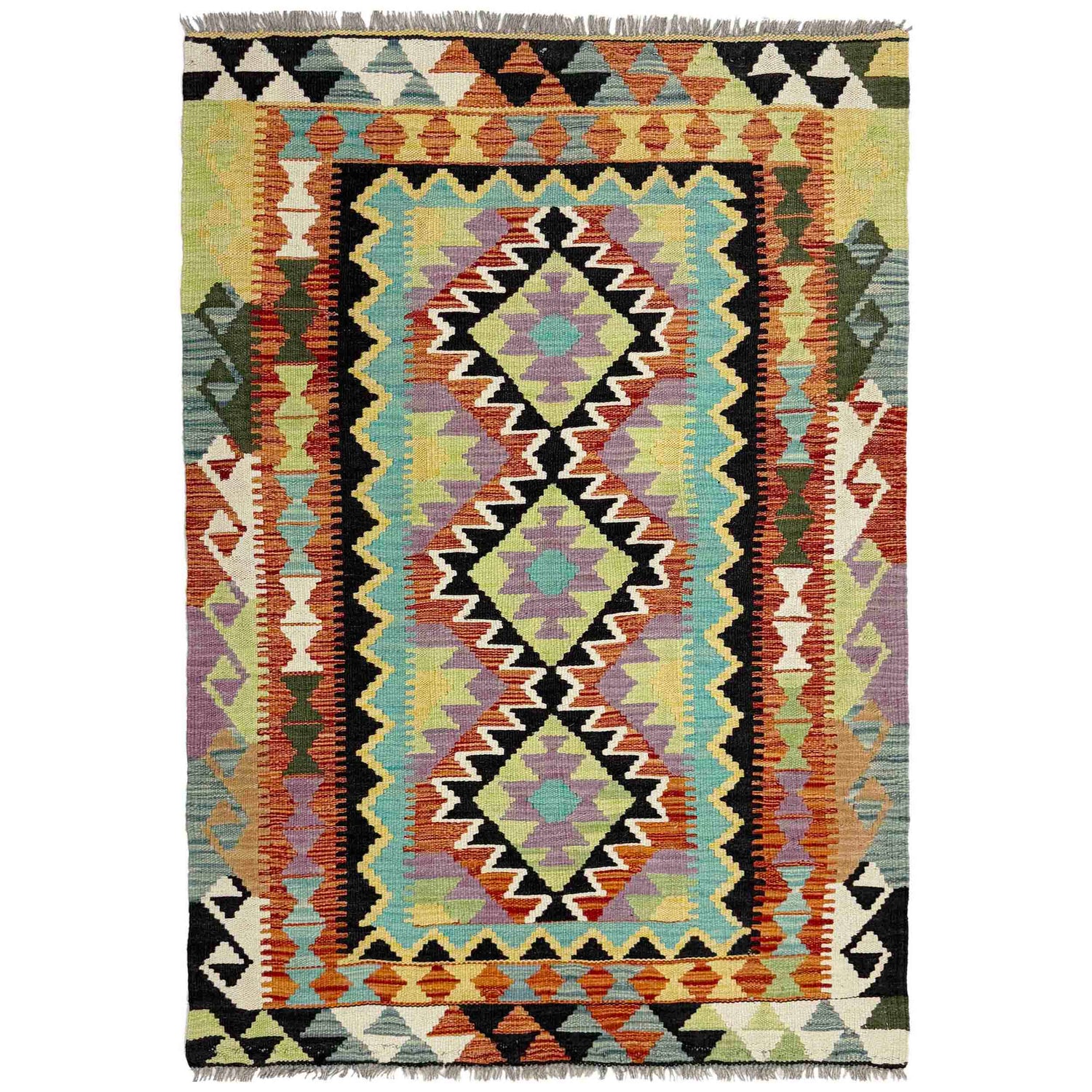 Handmade Multi Kilim Geometric 3x5 ft