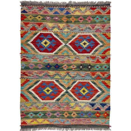 Handmade Multi Kilim Geometric 3x5 ft