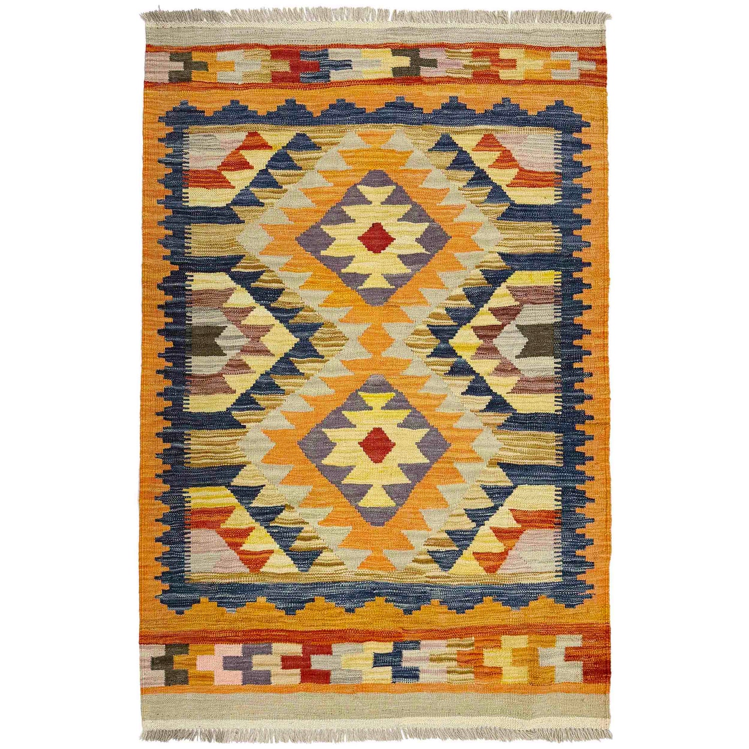 Handmade Multi Kilim Geometric 3x5 ft