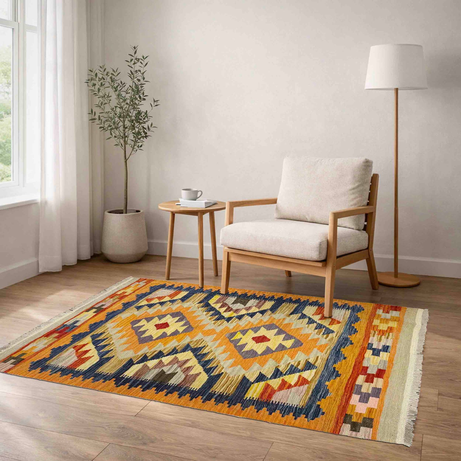 Handmade Multi Kilim Geometric 3x5 ft