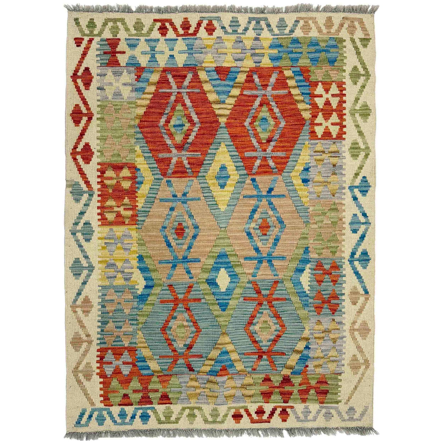 Handmade Multi Kilim Geometric 3x5 ft