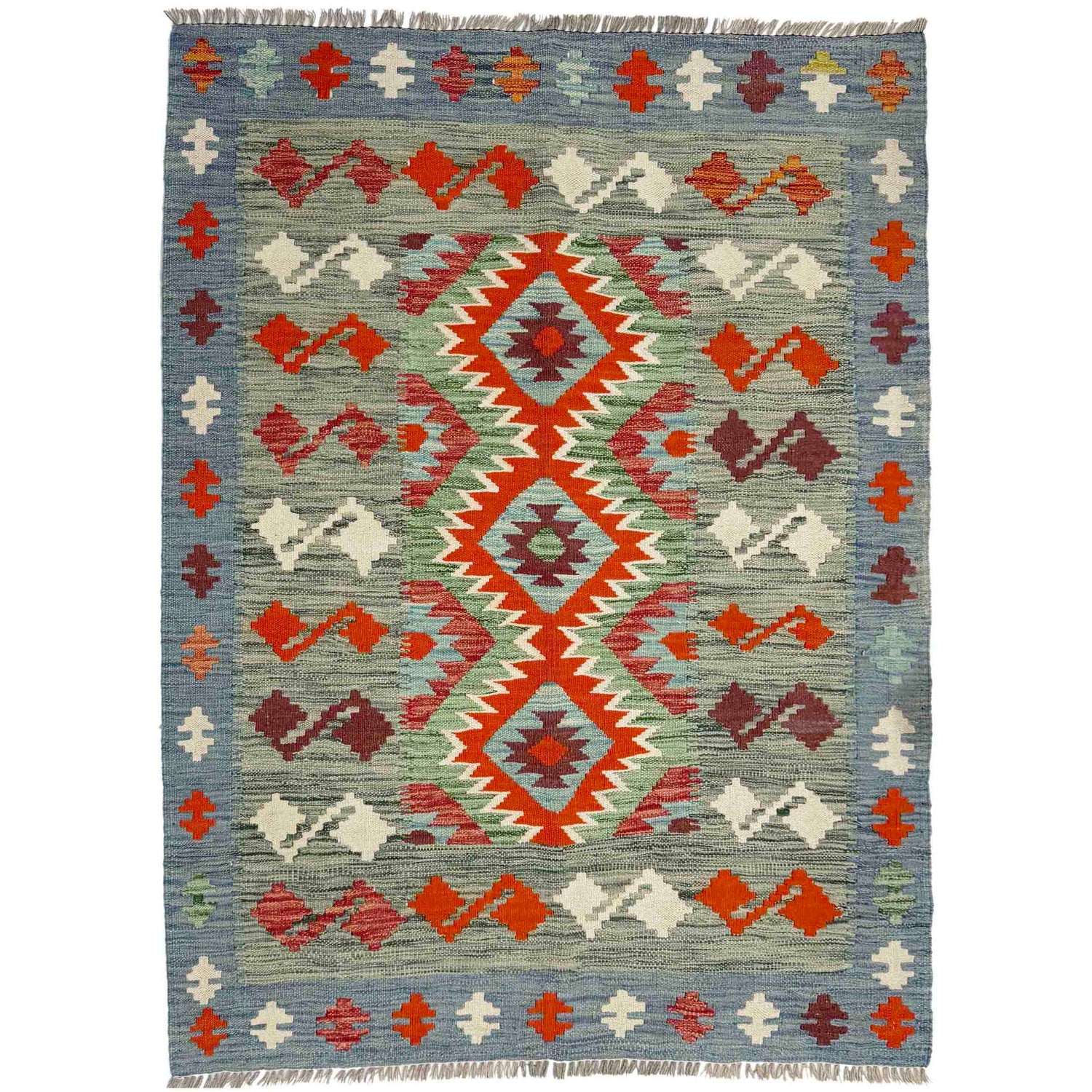 Handmade Multi Kilim Geometric 3x5 ft