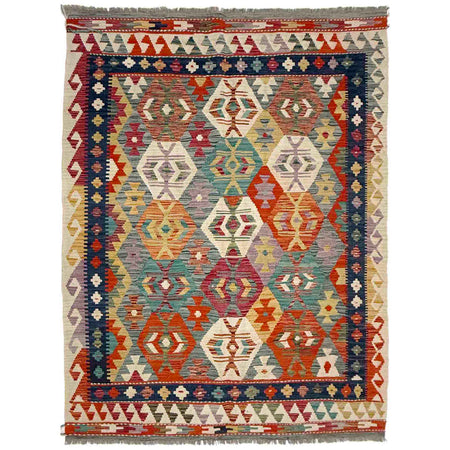 Handmade Multi Kilim Geometric 4x7 ft