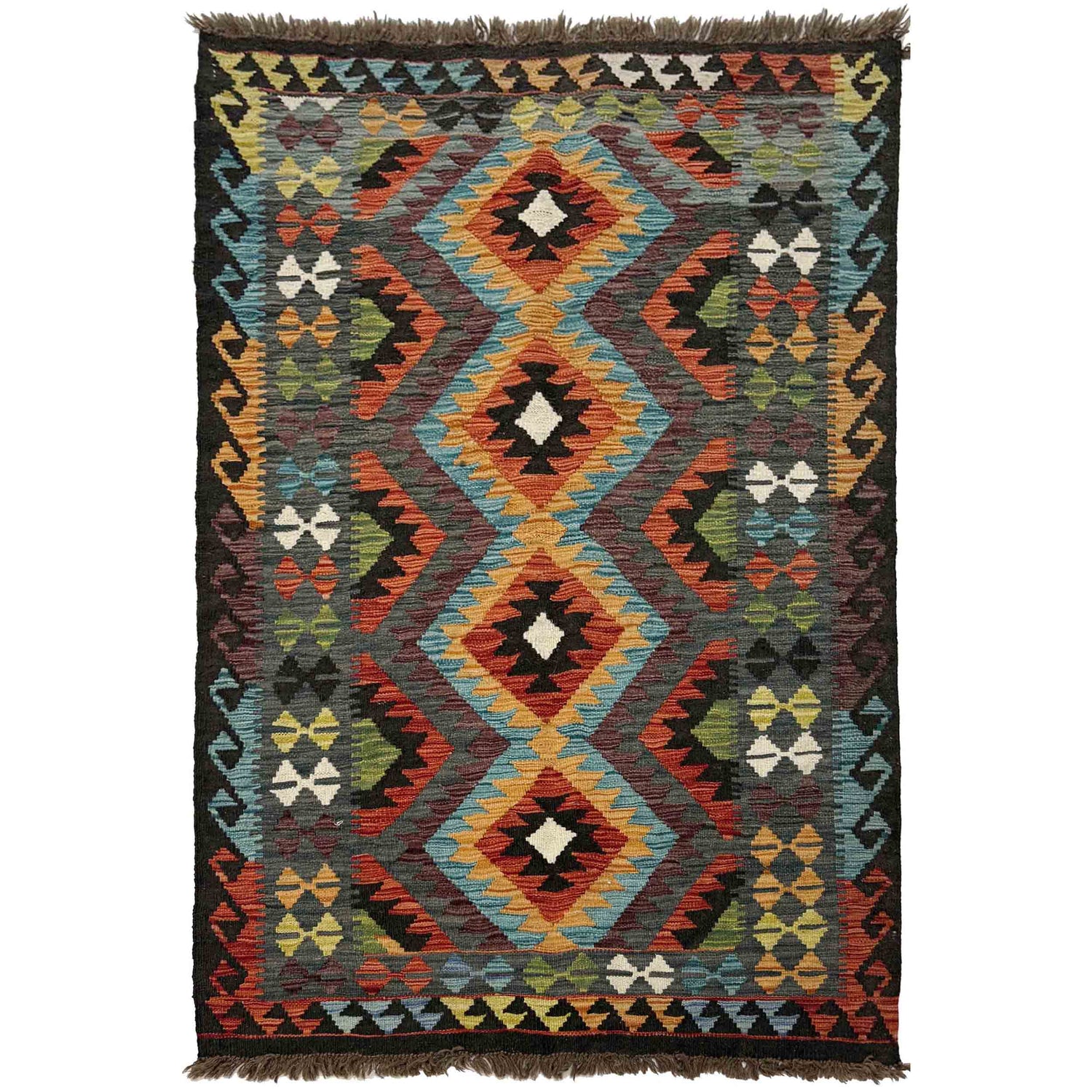 Handmade Multi Kilim Geometric 3x5 ft