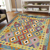 Handmade Multi Kilim Geometric 4x7 ft