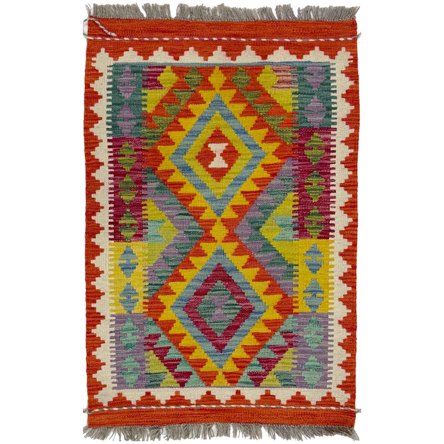 Handmade Multi Kilim Geometric 2x3 ft