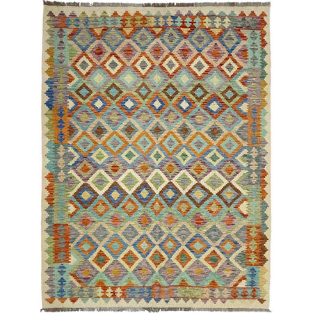 Handmade Multi Kilim Geometric 5x8 ft