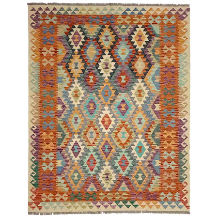 Handmade Multi Kilim Geometric 5x8 ft