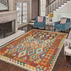 Handmade Multi Kilim Geometric 5x8 ft