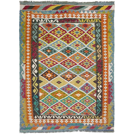 Handmade Multi Kilim Geometric 5x8 ft