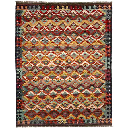 Handmade Multi Kilim Geometric 5x8 ft