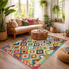 Handmade Multi Kilim Geometric 4x7 ft