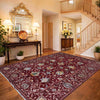 Hand-Knotted Red Floral Sultani Area Rug – 5' 8" x 7' 9" ft (172 x 237 cm) | SKU: R39636
