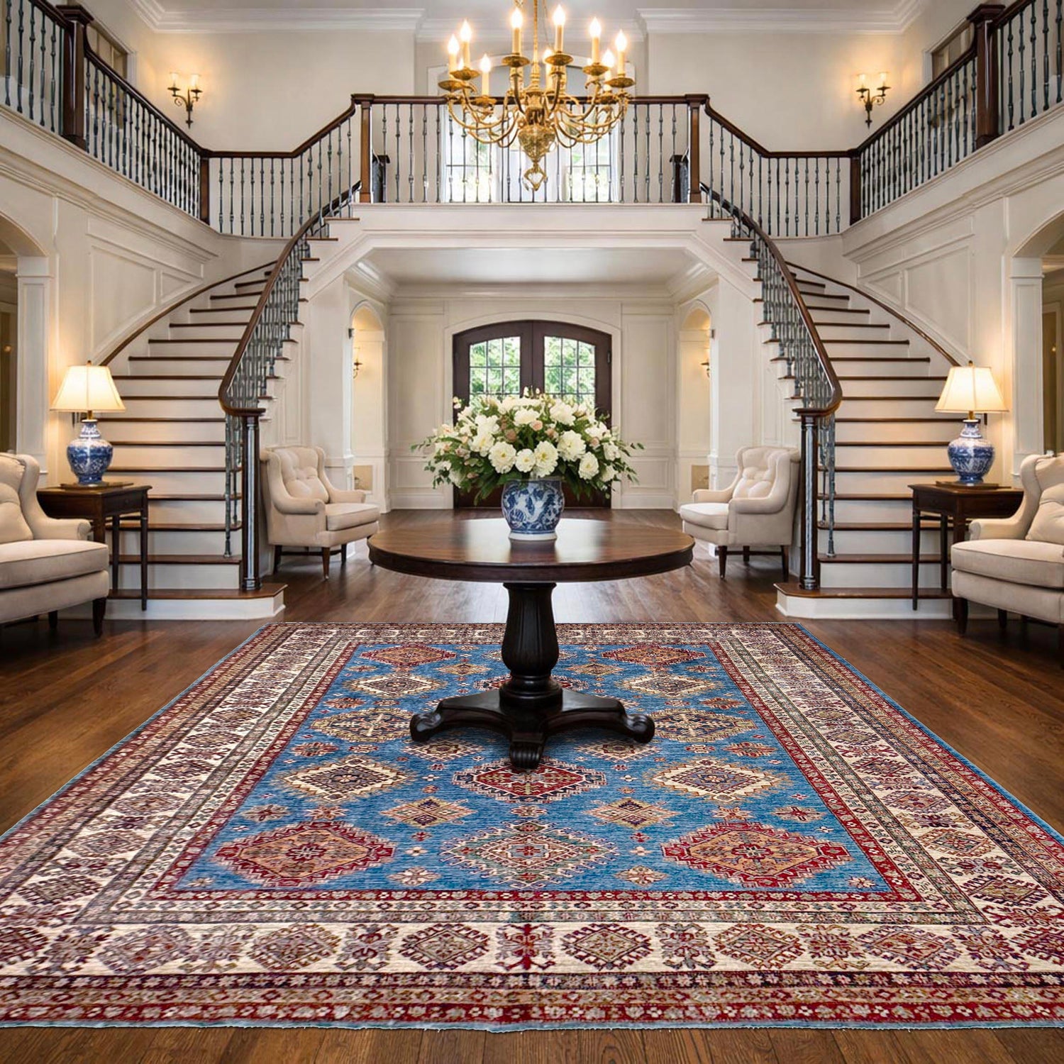 Premium Hand Knotted Kazak Rug – 8' 3" x 10' 1" ft (252 x 307 cm) | SKU: R39639