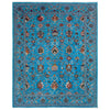 Hand-Knotted Blue Floral Sultani Area Rug – 6' 9" x 9' 6" ft (205 x 289 cm) | SKU: R39641