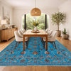 Hand-Knotted Blue Floral Sultani Area Rug – 6' 9" x 9' 6" ft (205 x 289 cm) | SKU: R39641
