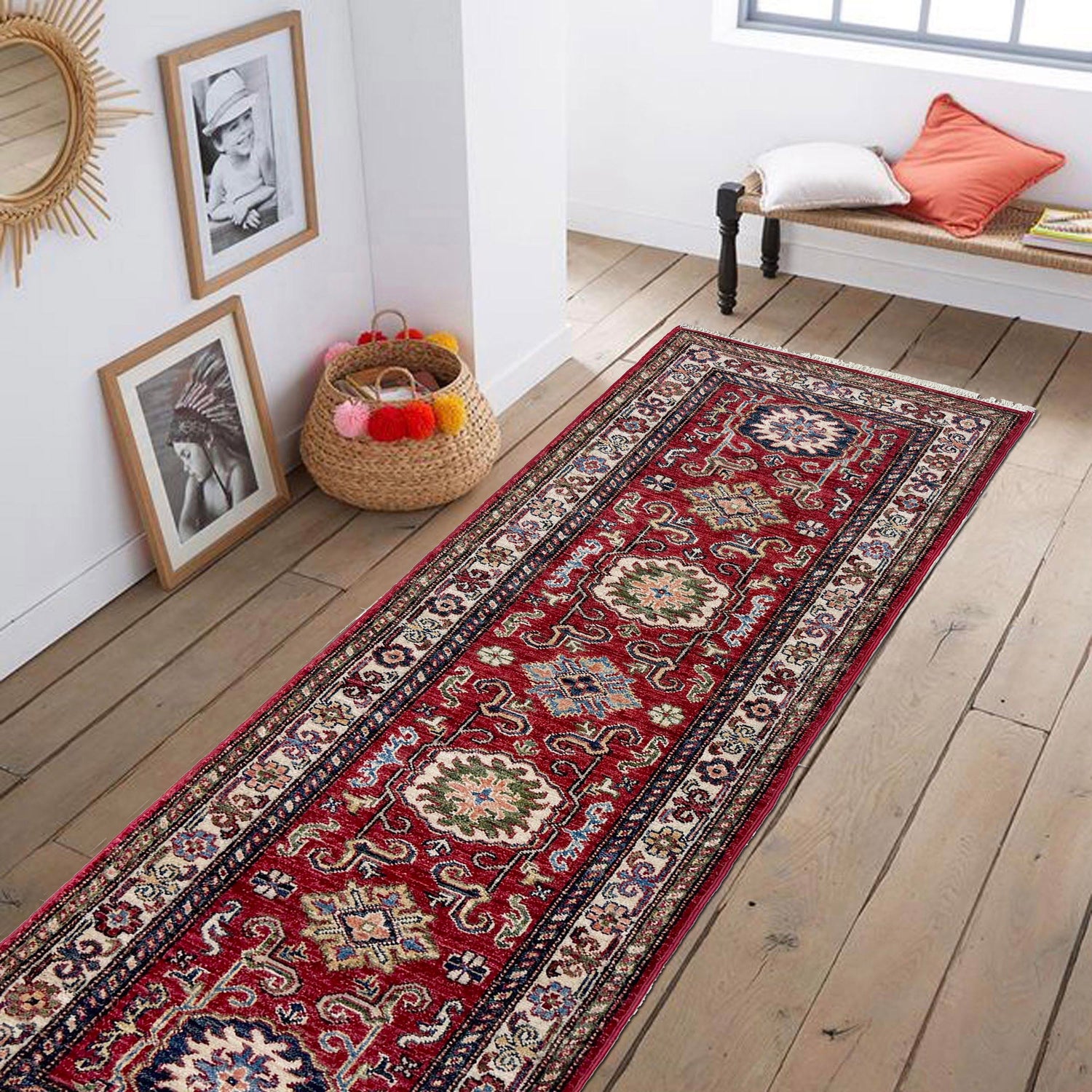 Fine Kazak Oriental Runner Rug – 2' 0" x 6' 1" ft (60 x 185 cm) | SKU: R39644