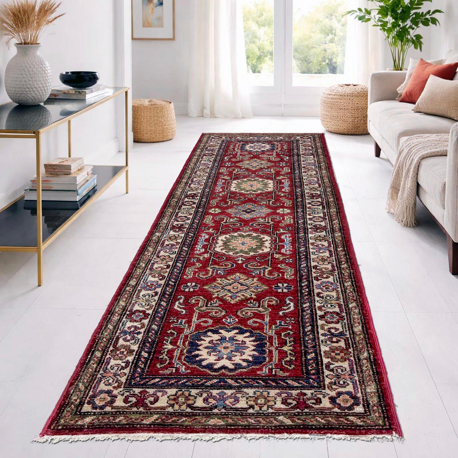 High-Quality Kazak Area Runner Rug – 2' 0" x 6' 0" ft (60 x 183 cm) | SKU: R39645