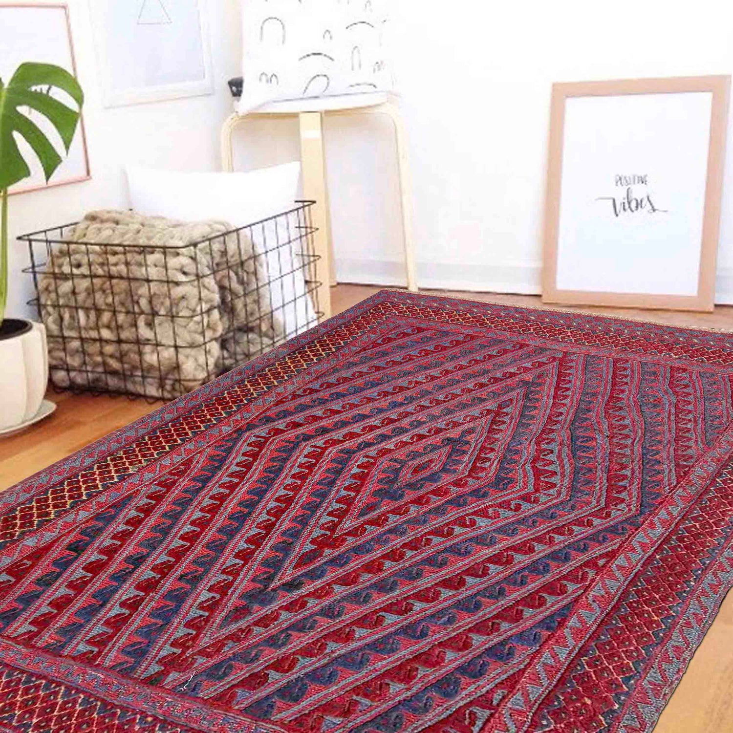 Handmade Mushwani Carpet – 4' 11" x 5' 9" ft (149 x 176 cm) | SKU: R39737
