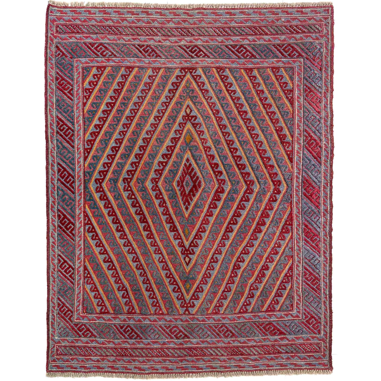 Handmade Mushwani Carpet – 4' 11" x 5' 10" ft (150 x 177 cm) | SKU: R39738