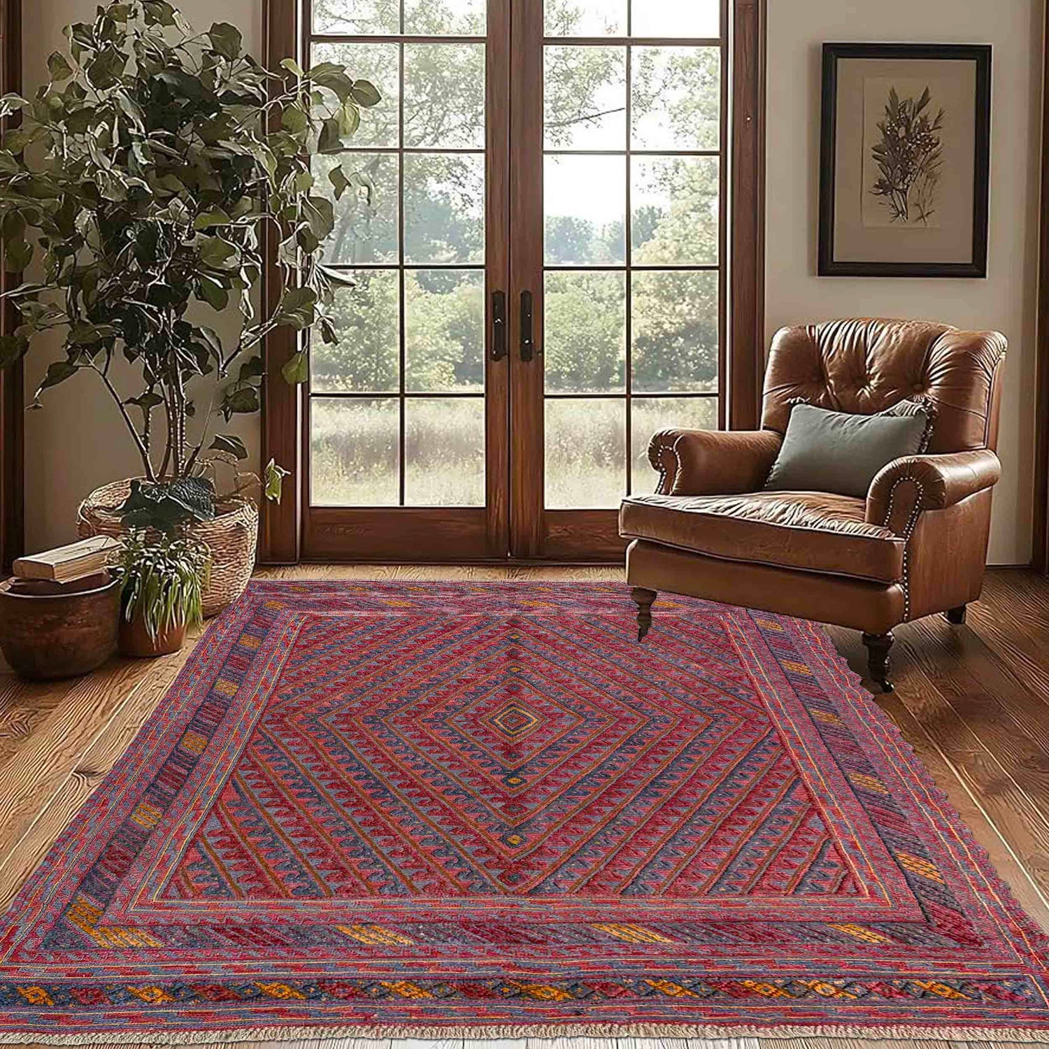 Handmade Mushwani Carpet – 4' 10" x 6' 2" ft (147 x 187 cm) | SKU: R39740
