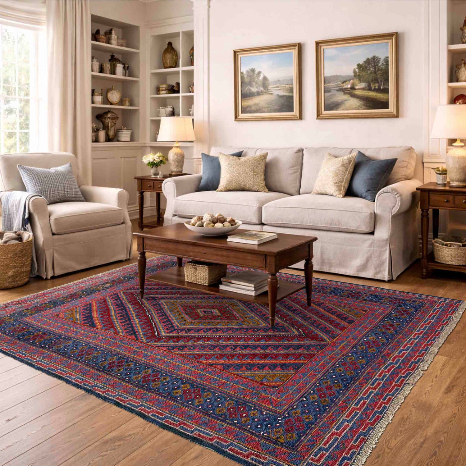 Traditional Mashwani Carpet – 4' 10" x 6' 0" ft (148 x 183 cm) | SKU: R39744