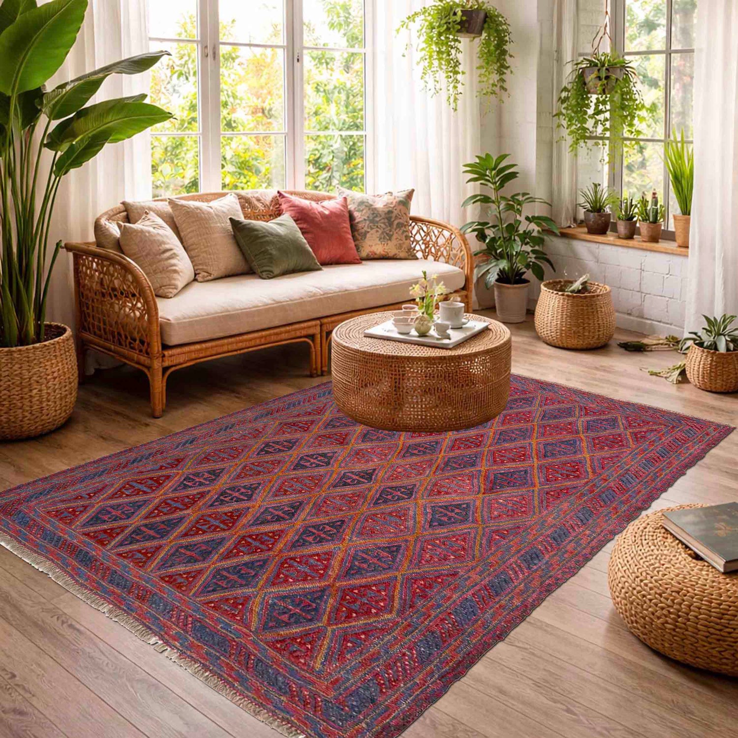 Hand Knotted Mashwani Area Rug – 4' 9" x 5' 11" ft (145 x 180 cm) | SKU: R39745