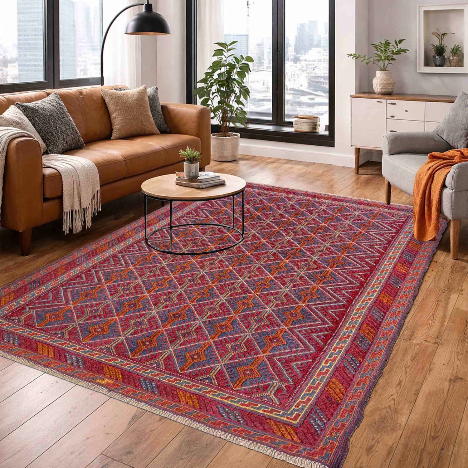 Hand Knotted Mashwani Area Rug – 5' 1" x 6' 3" ft (154 x 191 cm) | SKU: R39746