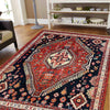 Hand-Knotted Red Medallion Shirazi Area Rug – 5' 4" x 6' 7" ft (162 x 200 cm) | SKU: R39751