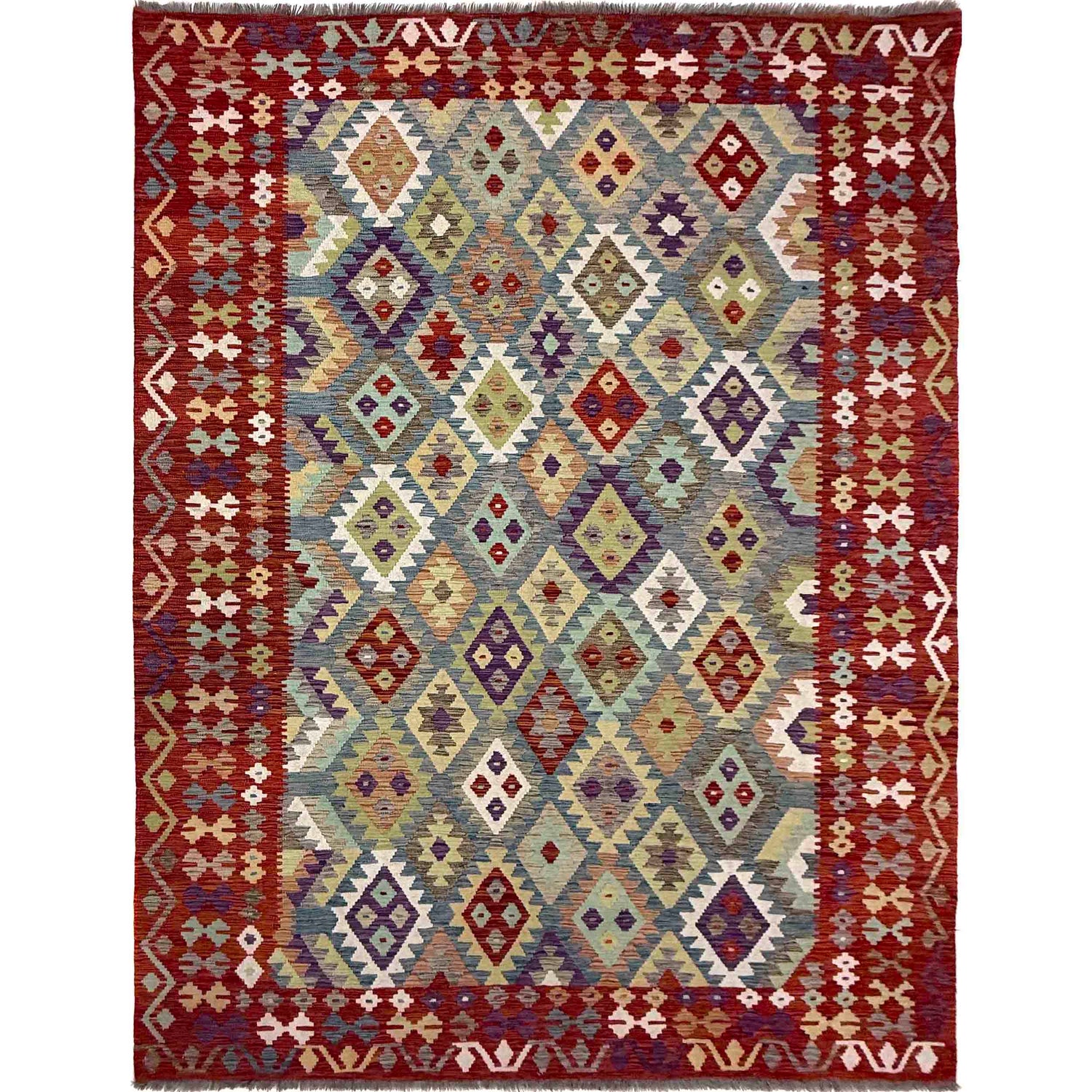 Hand Knotted Flatweave Kilim – 6' 9" x 9' 8" ft (207 x 295 cm) | SKU: R39759