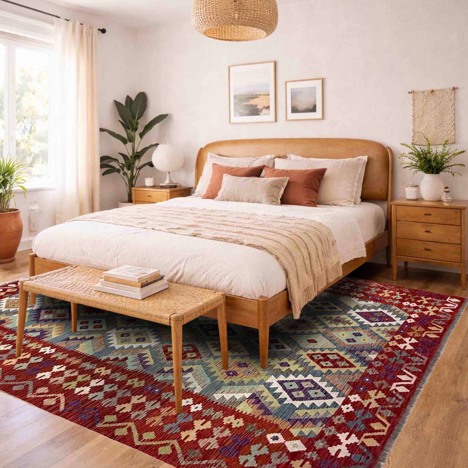 Hand Knotted Flatweave Kilim – 6' 9" x 9' 8" ft (207 x 295 cm) | SKU: R39759