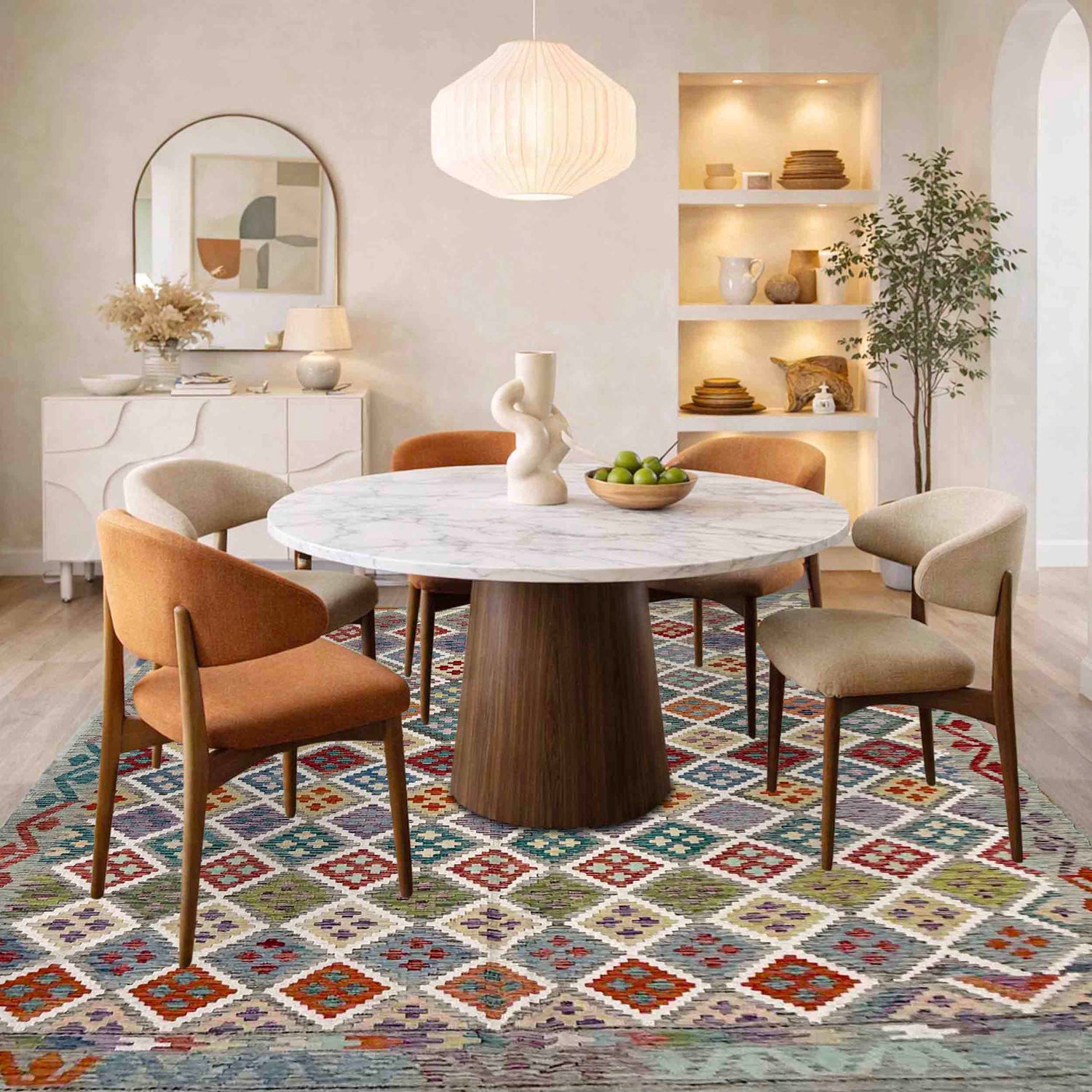Hand Knotted Flatweave Kilim – 7' 1" x 9' 8" ft (216 x 295 cm) | SKU: R39760