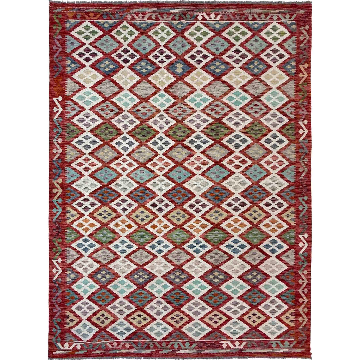 Handmade Vegetable Kilim – 6' 8" x 9' 7" ft (203 x 293 cm) | SKU: R39763