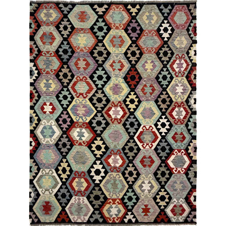 Handmade Vegetable Kilim – 6' 8" x 9' 7" ft (204 x 292 cm) | SKU: R39764