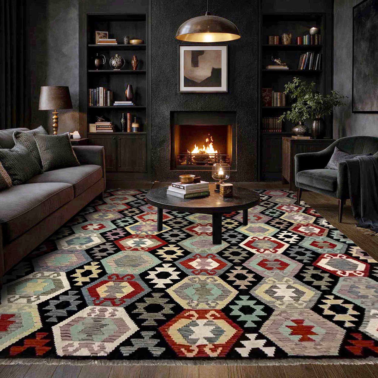 Handmade Vegetable Kilim – 6' 8" x 9' 7" ft (204 x 292 cm) | SKU: R39764