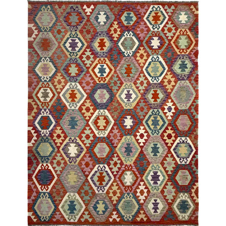 Handmade Vegetable Kilim – 6' 9" x 9' 8" ft (206 x 294 cm) | SKU: R39771