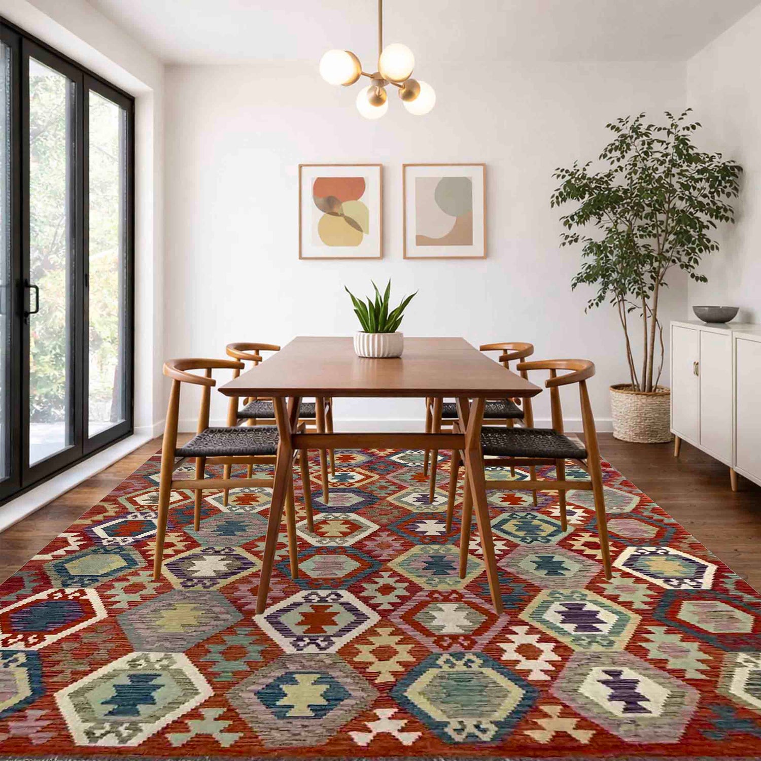 Handmade Vegetable Kilim – 6' 9" x 9' 8" ft (206 x 294 cm) | SKU: R39771
