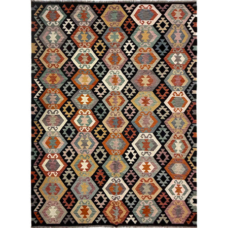 Handmade Vegetable Kelim – 6' 8" x 9' 9" ft (204 x 296 cm) | SKU: R39773