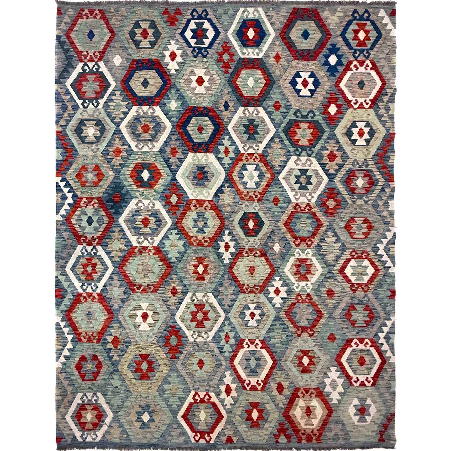 Handmade Vegetable Kelim – 6' 9" x 9' 4" ft (207 x 285 cm) | SKU: R39774