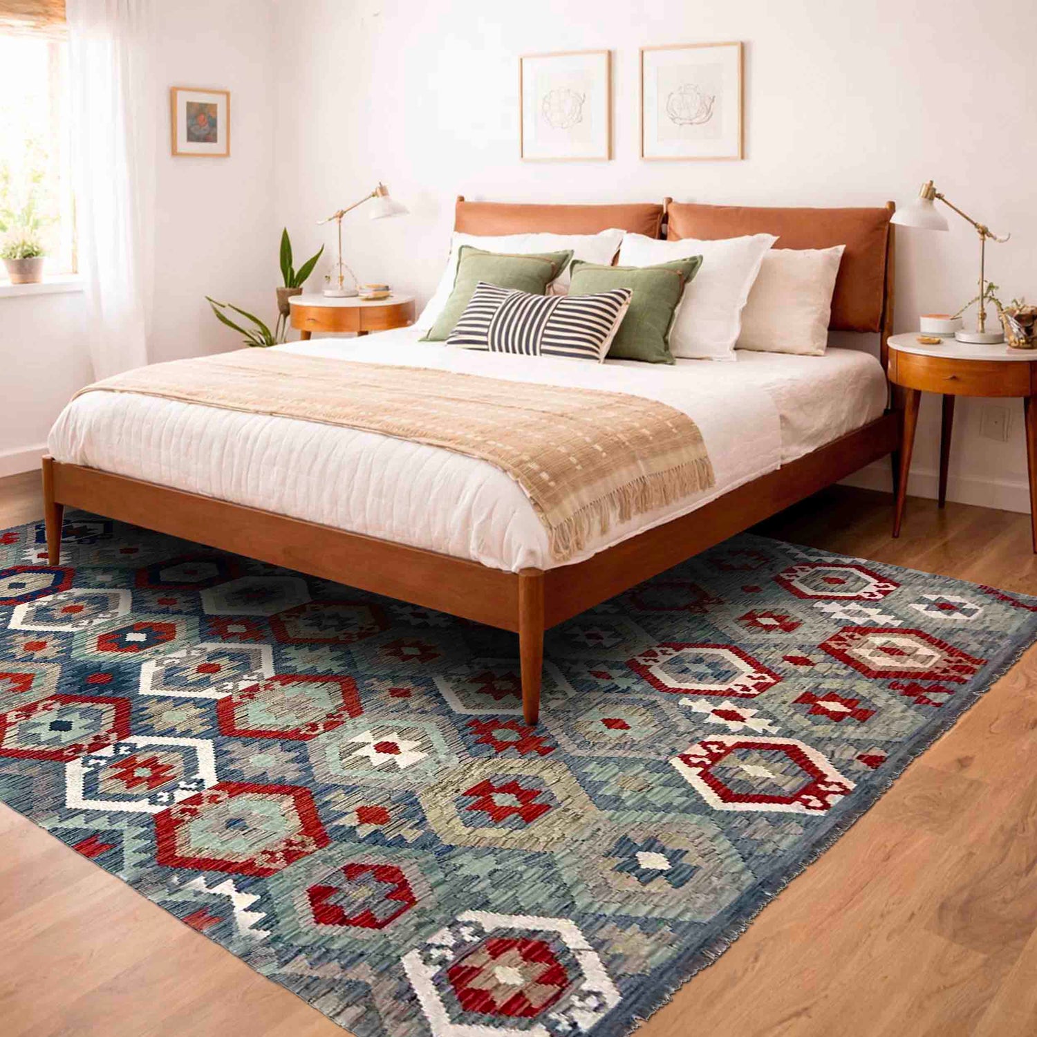 Handmade Vegetable Kelim – 6' 9" x 9' 4" ft (207 x 285 cm) | SKU: R39774