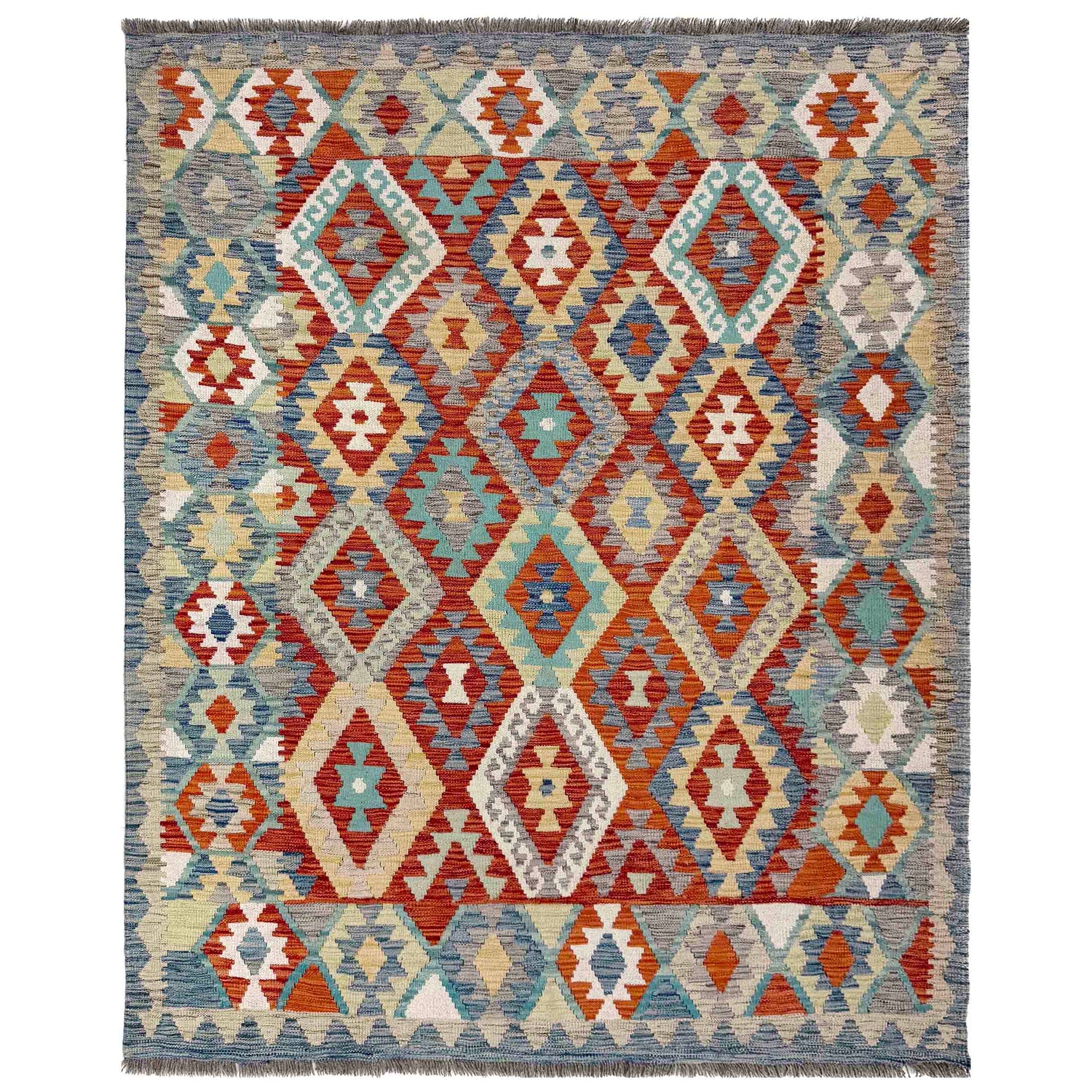 Hand Knotted Flatweave Kilim – 155 x 191 cm | SKU: R39818