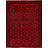 Baluchi Rug Handmade Deep Red Floral 10x13 ft