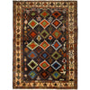 Kohistani Area Rug Handmade Black Floral 5x8 ft