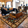 Kohistani Area Rug Handmade Black Floral 5x8 ft