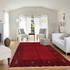 Bokhara Rug Handmade Vibrant Red Medallion 7x10 ft