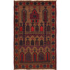 Baluchi Rug Handmade Brown Prayer Design 3x5 ft